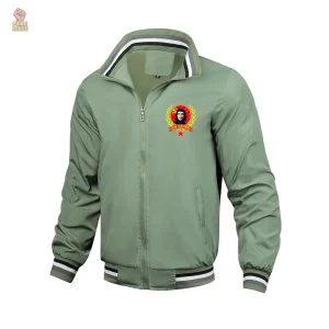Veste Che Guevara couleur verte avec motif de visage emblématique