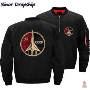 Veste coupe-vent CCCP emblème fusée soviétique
