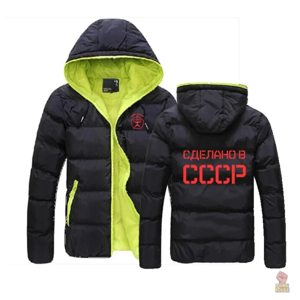 veste-matelassee-bleu-marine-vert-lime-cccp-sdelano-1 Veste matelassée bleu marine CCCP SDELANO