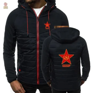 Veste matelassée noire CCCP étoile rouge